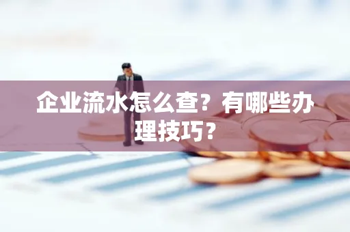 企业流水怎么查？有哪些办理技巧？